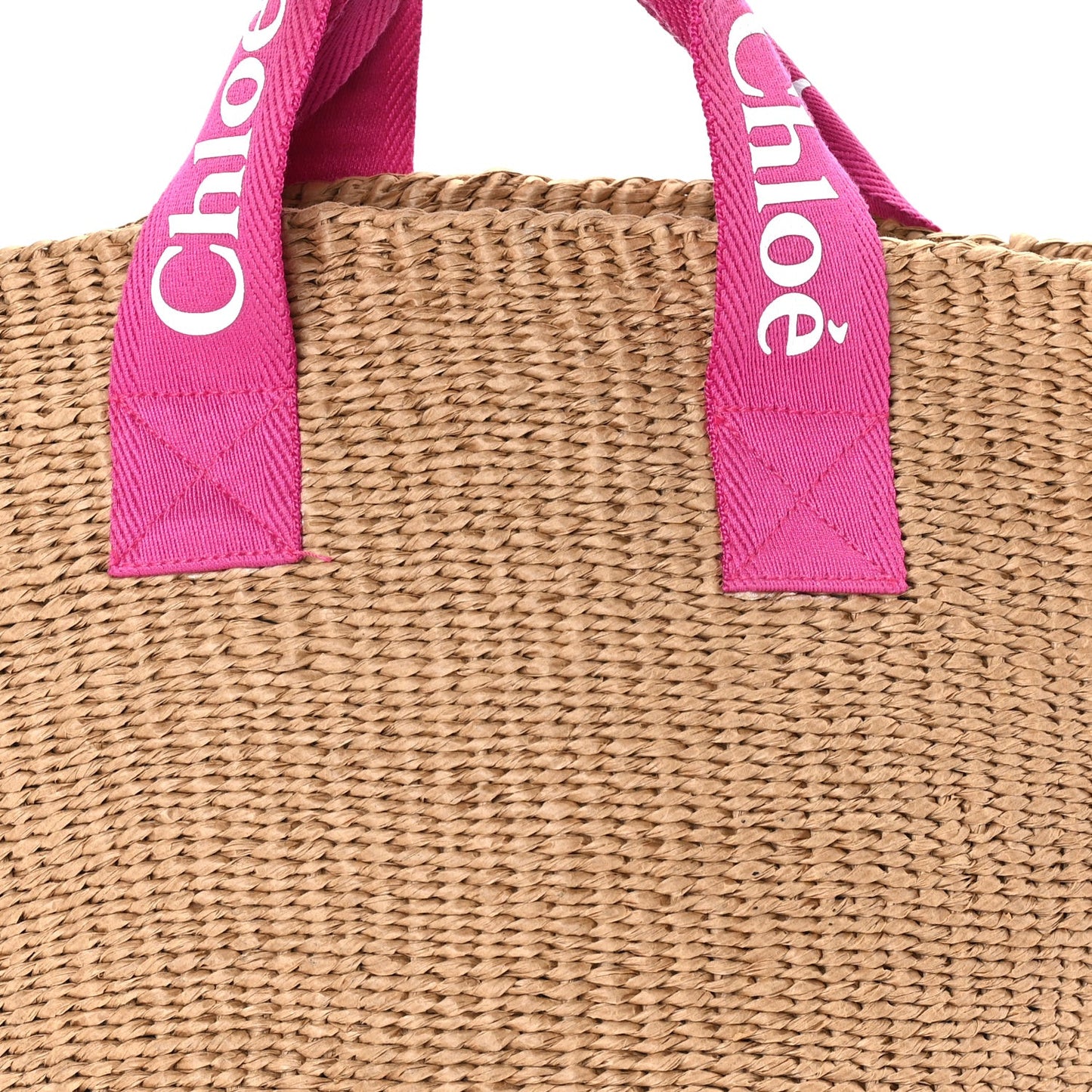 X MIFUKO Raffia Basket Bag Pink