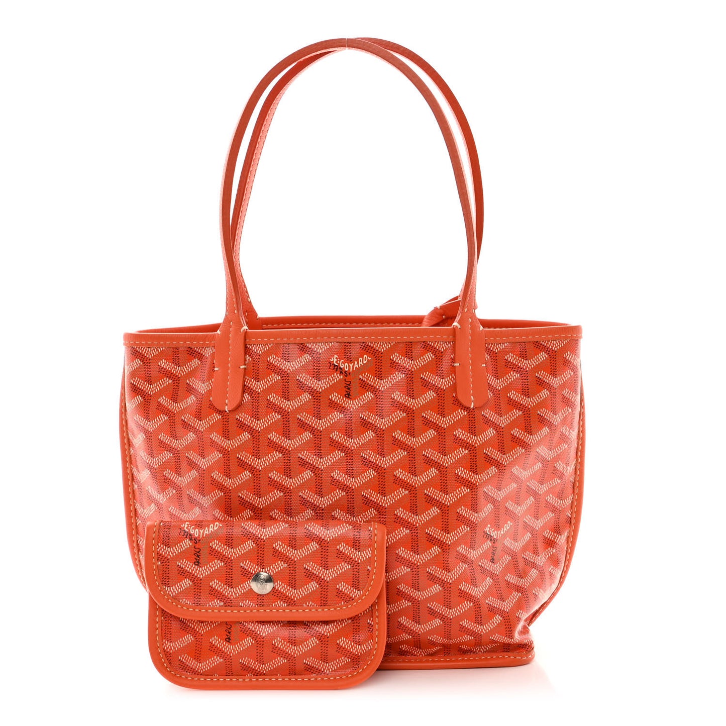 Goyardine Reversible Mini Anjou Orange