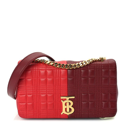 Burberry Lambskin Quilted Small Lola Bag Bright Red Dark Crimson 1 of 8