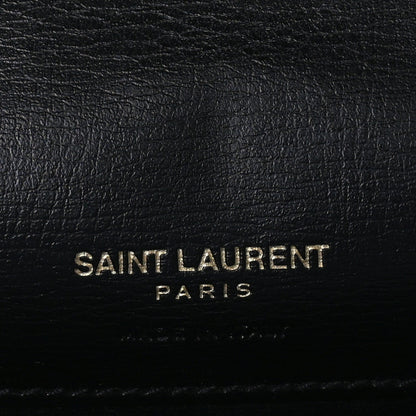 Saint Laurent Calfskin Monogram Cassandre Phone Holder With Strap Black 4 of 8