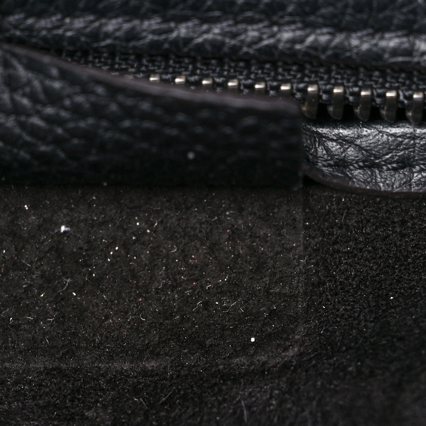 Drummed Calfskin Nano Luggage Black