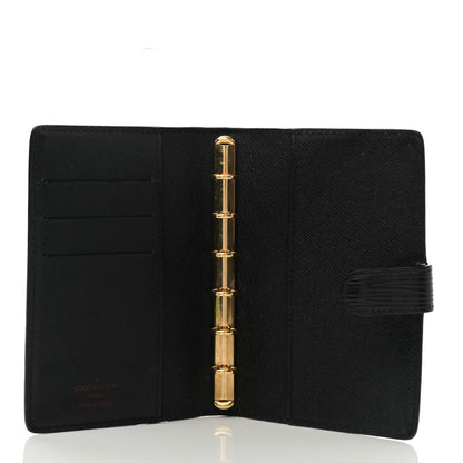 Louis Vuitton Epi Small Ring Agenda Cover Black 5 of 7