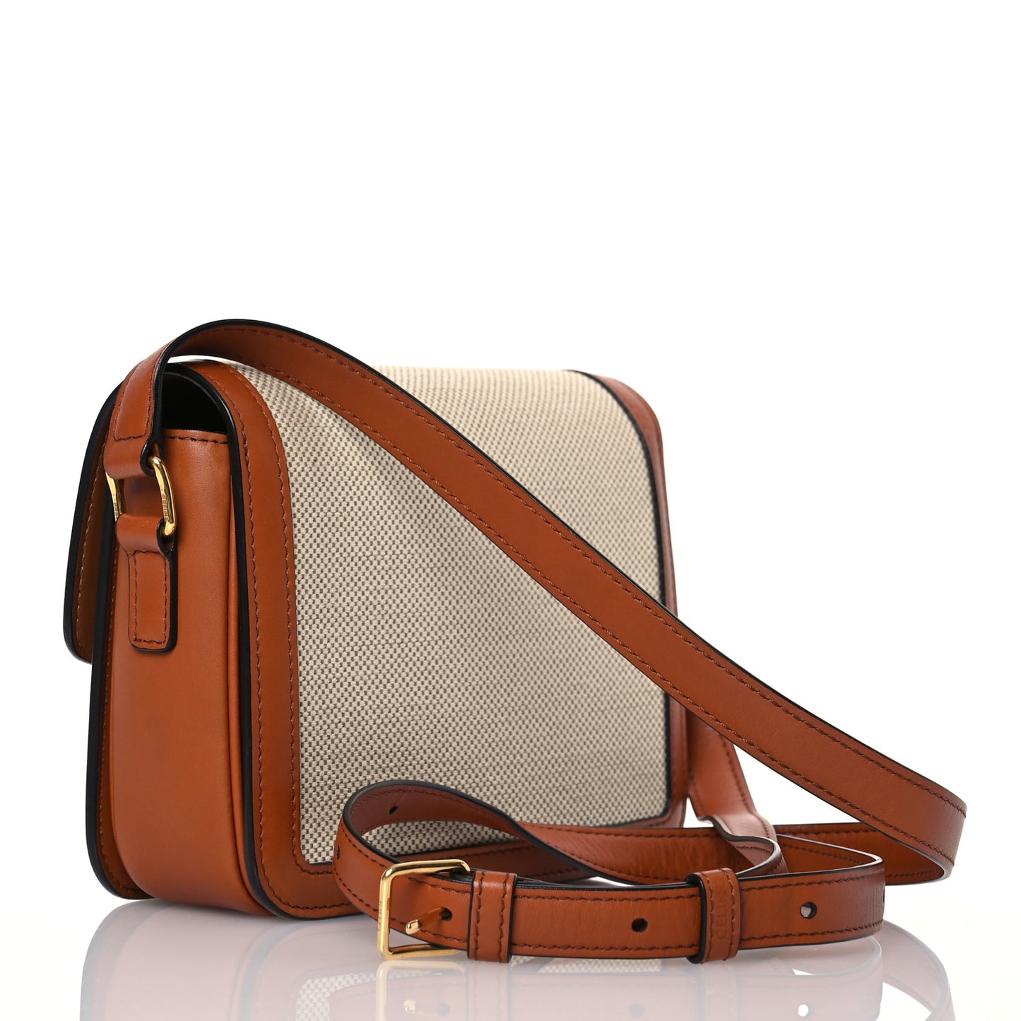 Textile Natural Calfskin Teen Triomphe White Tan