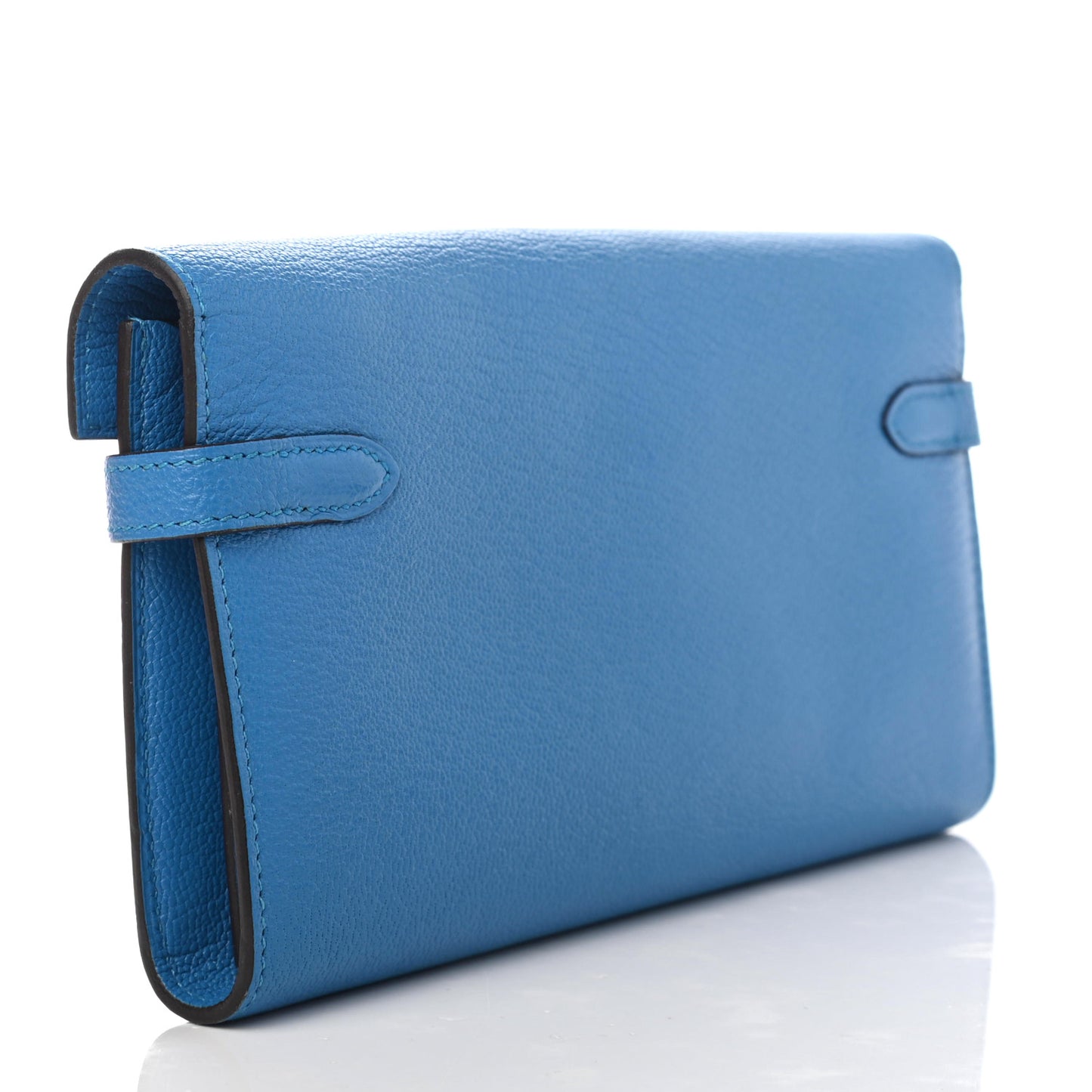 Chevre Mysore Kelly Longue Wallet Bleu Zanzibar