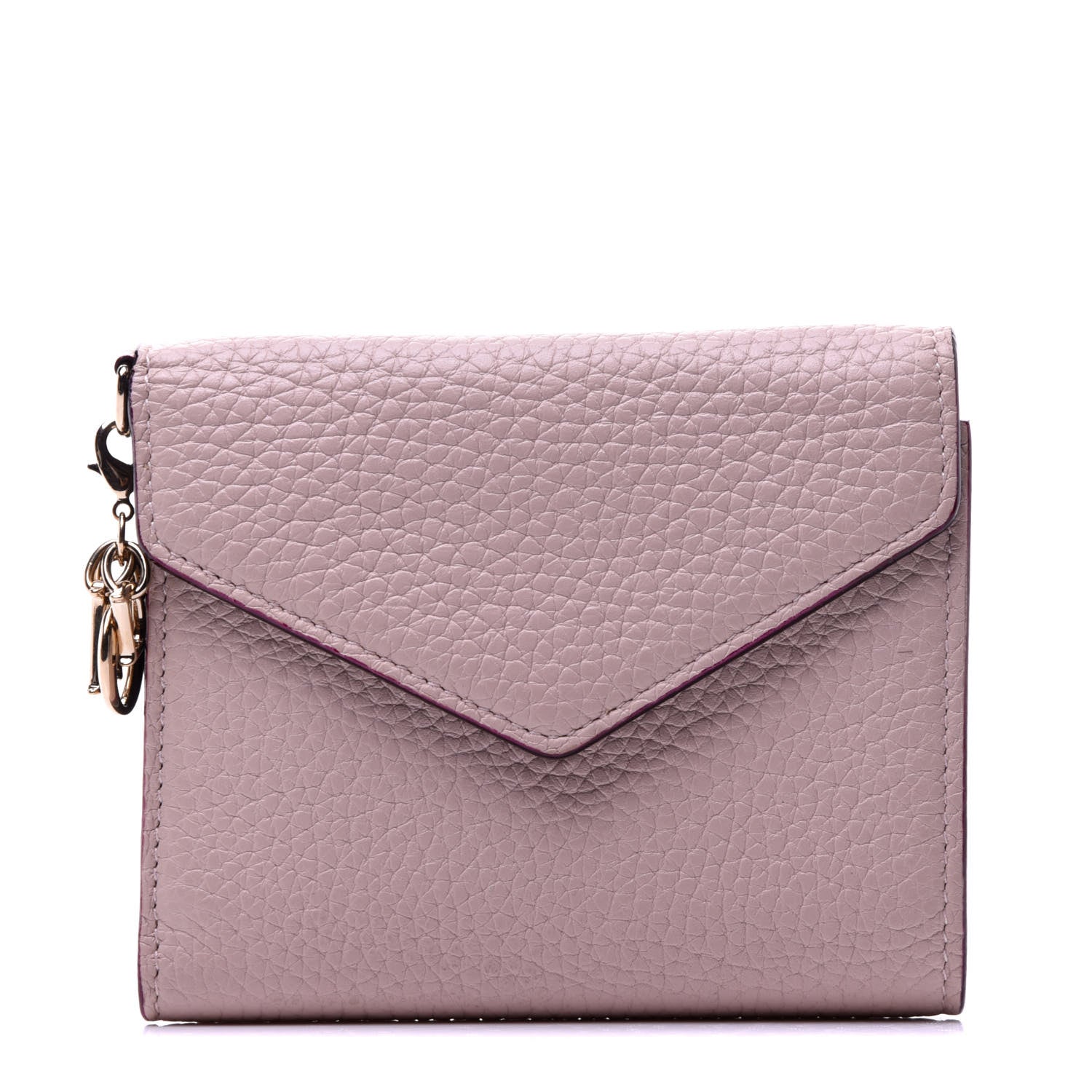Christian Dior Bullcalf Diorissimo Medium Envelope Wallet Pink 1 of 9