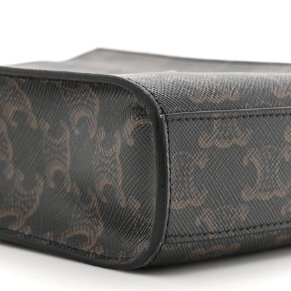 Celine Triomphe Canvas Calfskin Mini Vertical Cabas Tan 9 of 12