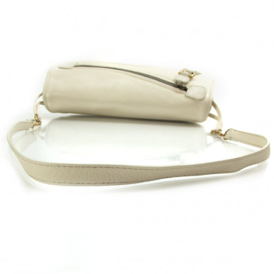 SALVATOREFERRAGAMOLeatherTasselShoulderBagIvory