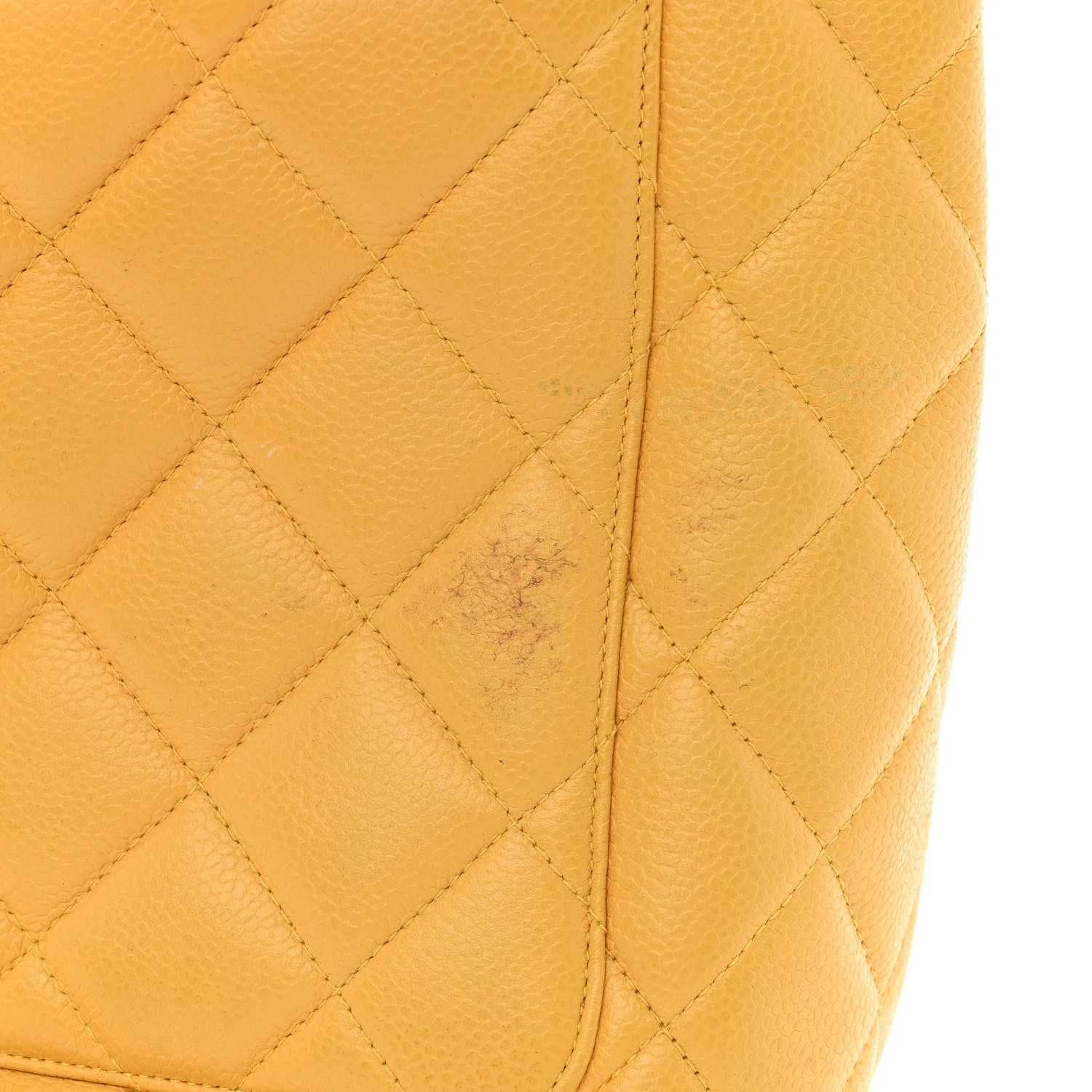 Chanel Caviar Quilted Medallion Tote Yellow 12 of 12