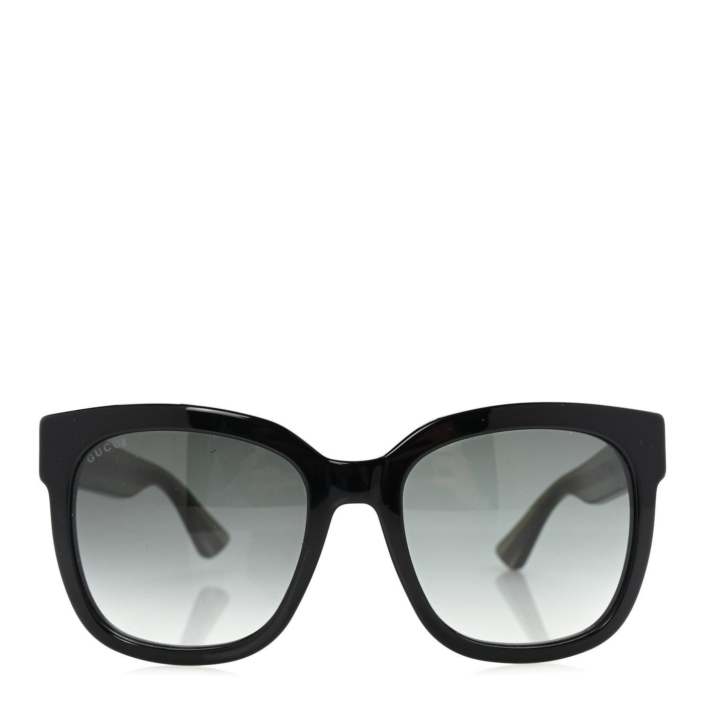 Acetate Square Frame Web Glitter Sunglasses GG0034S Black Green