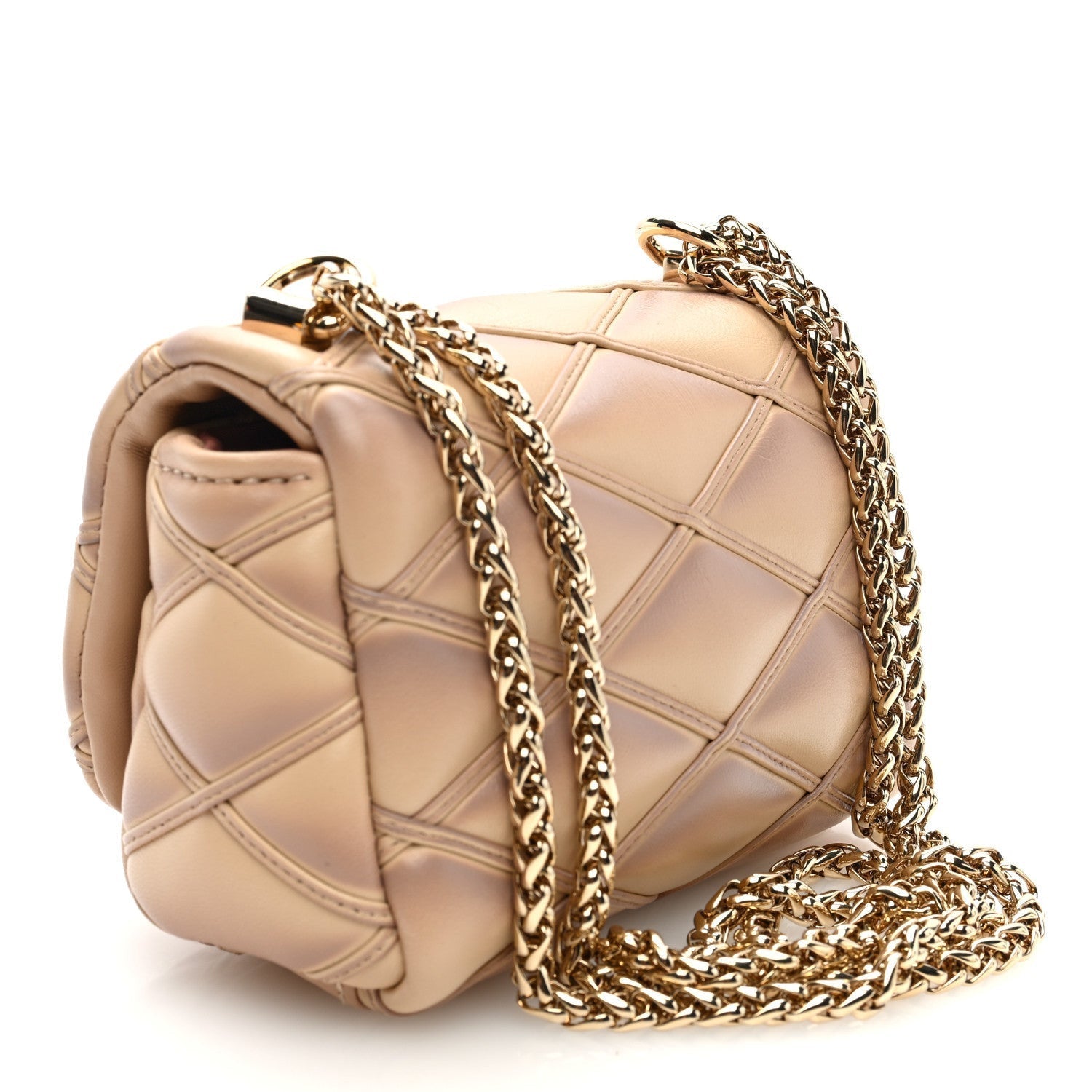 Louis Vuitton Lambskin Malletage Pico GO-14 Beige Pink 3 of 7