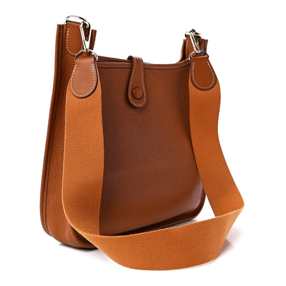 Hermes Taurillon Clemence Evelyne PM Gold 3 of 10