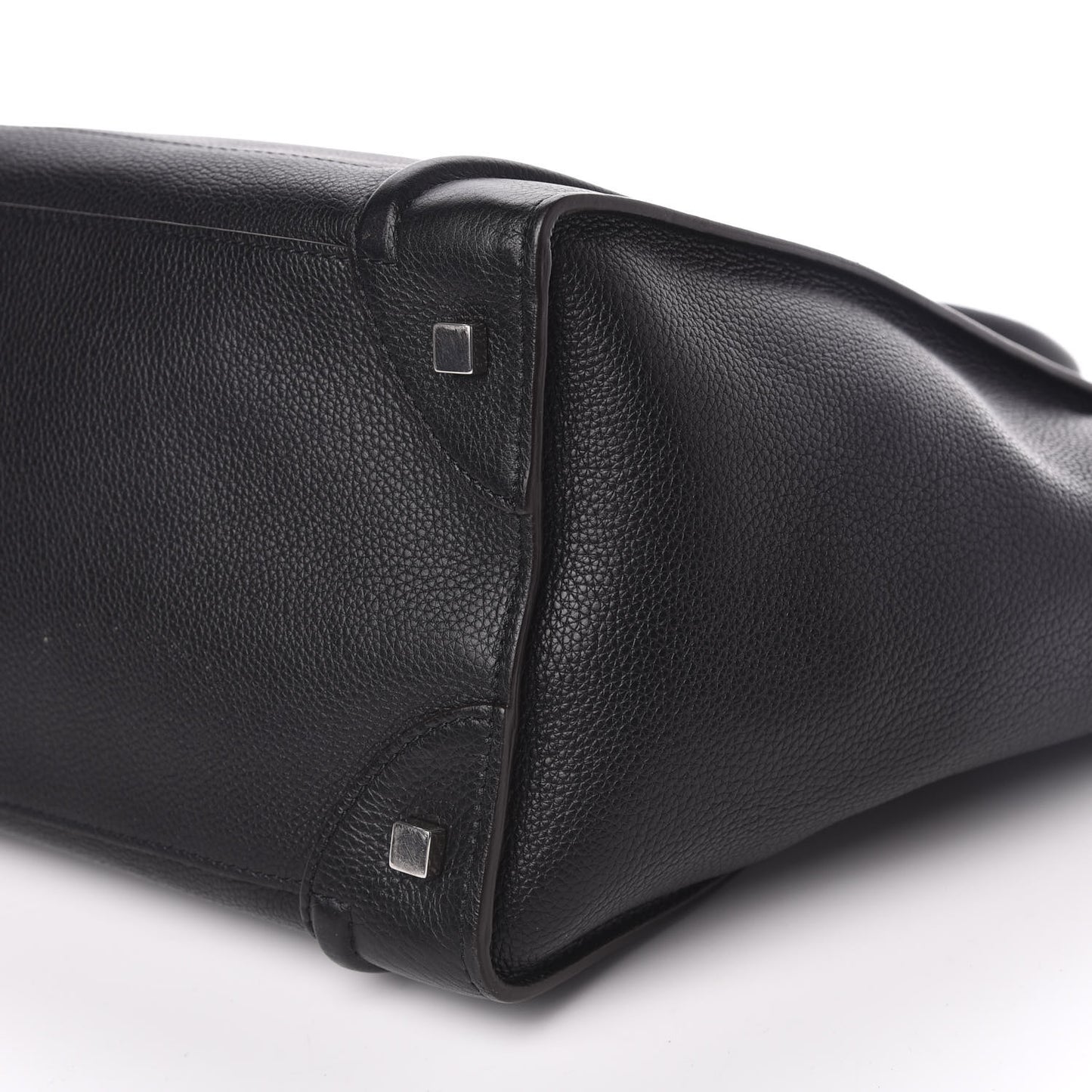 Drummed Calfskin Mini Luggage Black