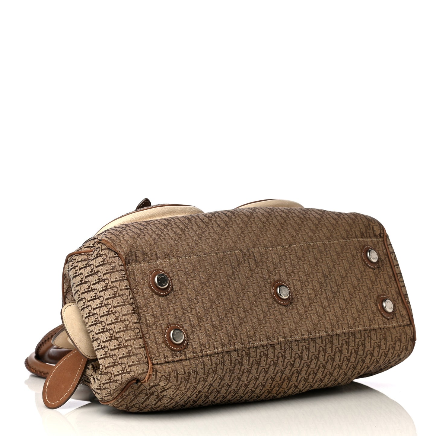 Monogram Large My Dior Frame Pocket Satchel Brown