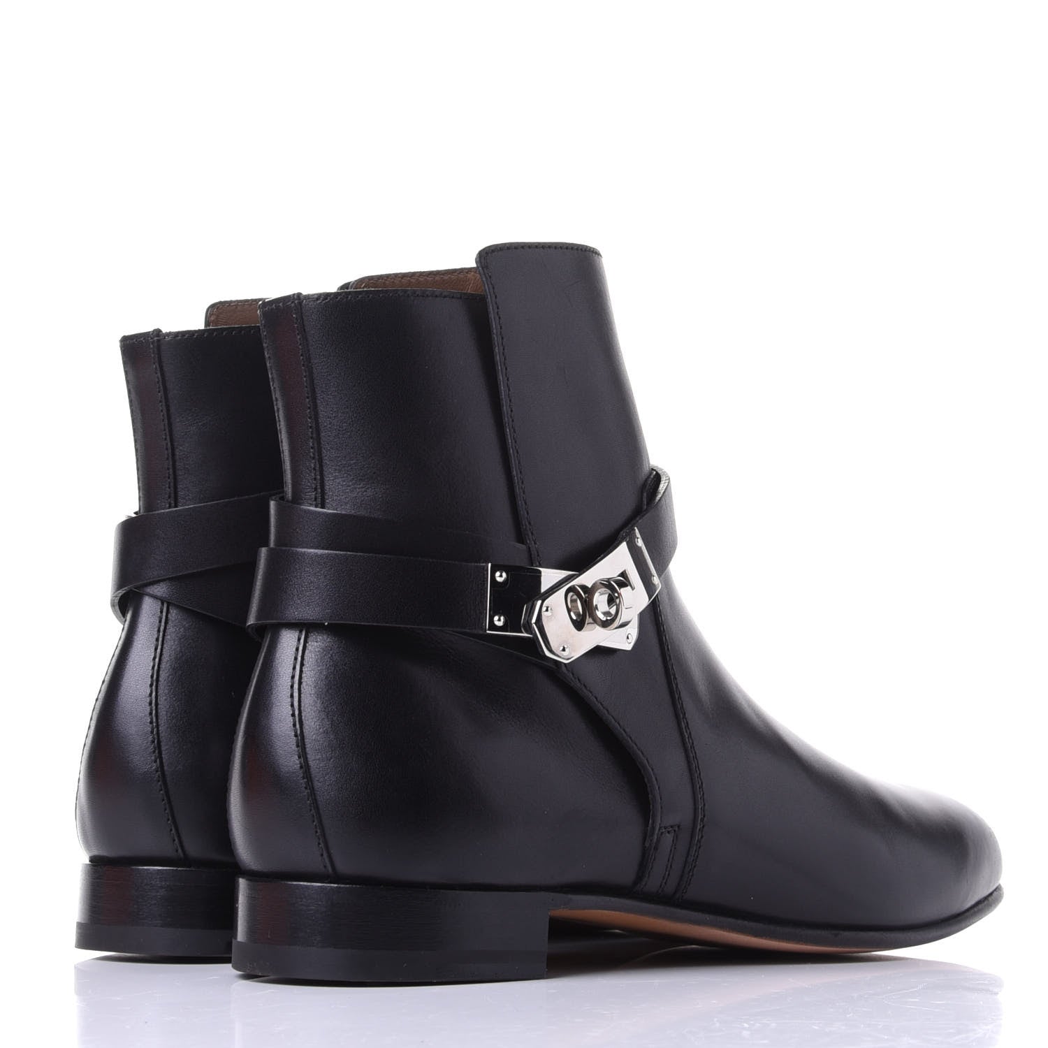 Hermes Calfskin Neo Low Boots 37.5 Black 4 of 12