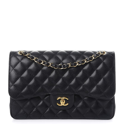Chanel Caviar Quilted Jumbo Double Flap Black 1 of 10