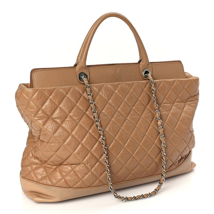 Chanel Aged Calfskin Quilted Be CC Tote Beige 2 of 9