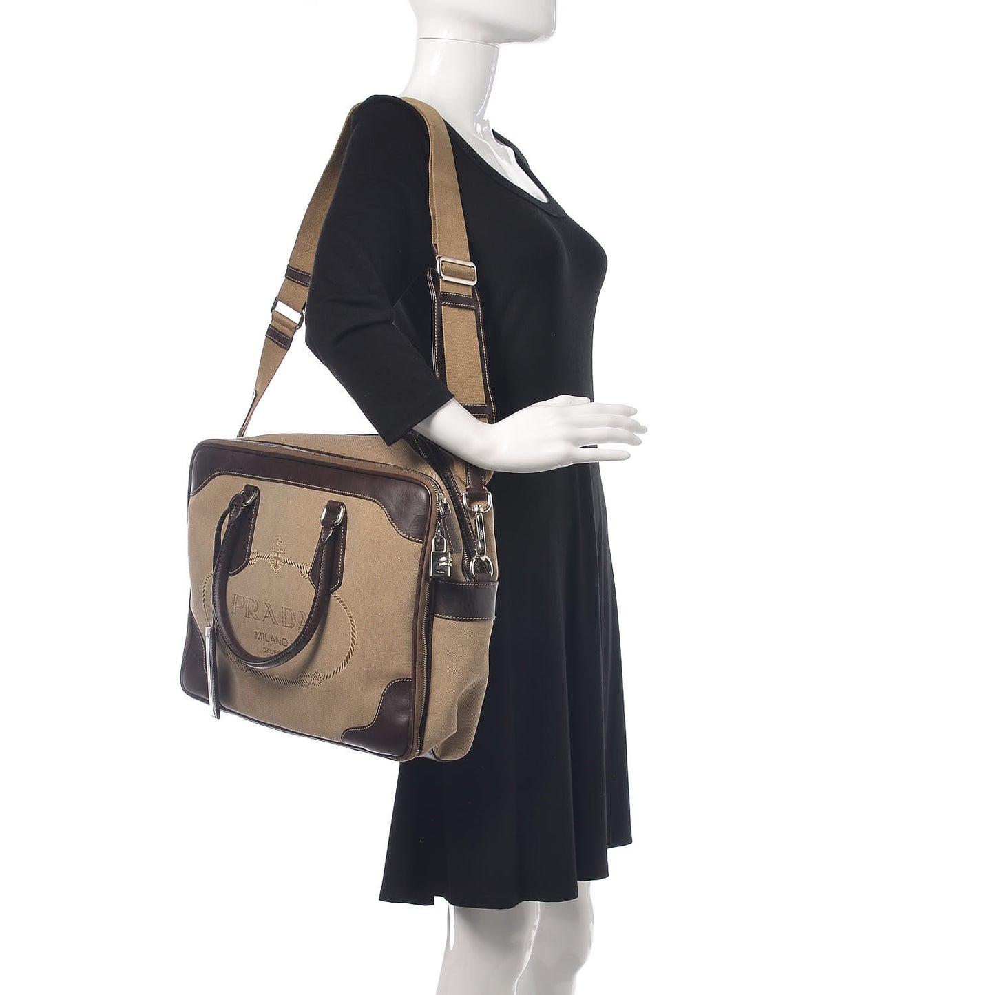 Jacquard Logo Bauletto Corda Moro