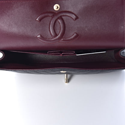 Chanel Caviar Chevron Quilted Medium Double Flap Black 7 of 9