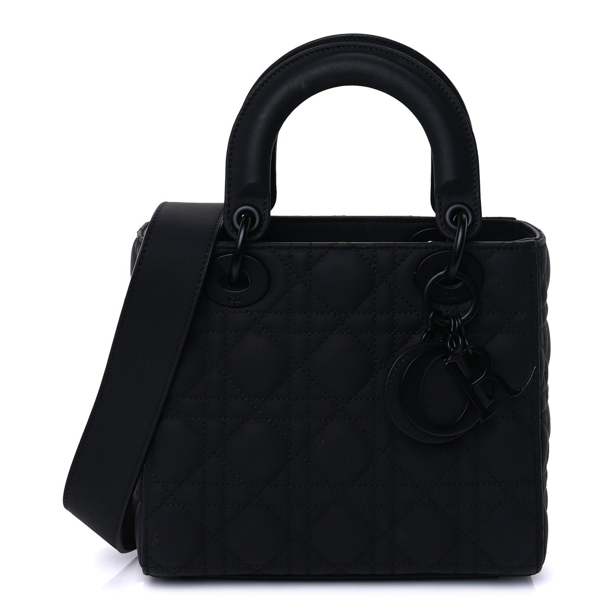 Ultra Matte Calfskin Cannage Small My ABCDior Lady Dior Black