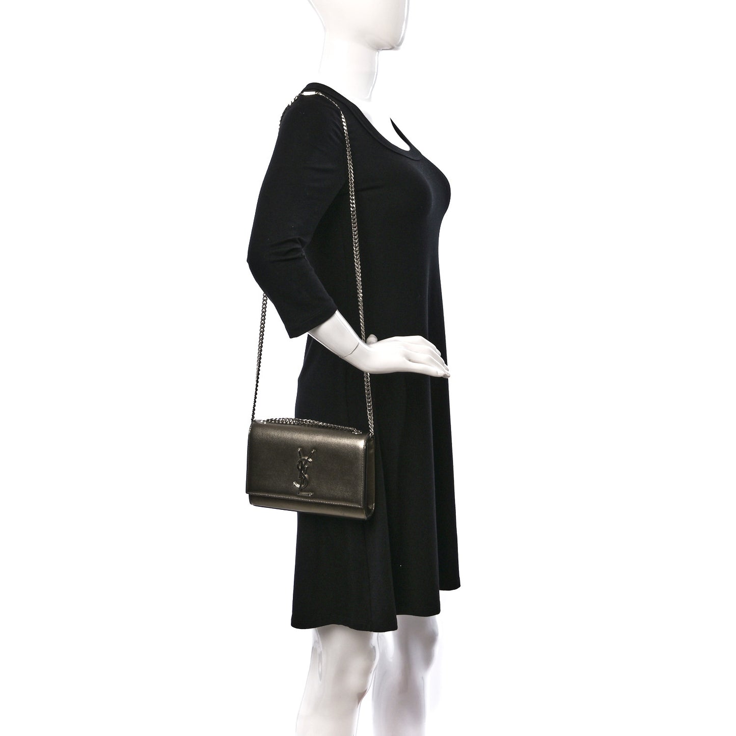 Grain De Poudre Small Monogram Kate Satchel Piombo