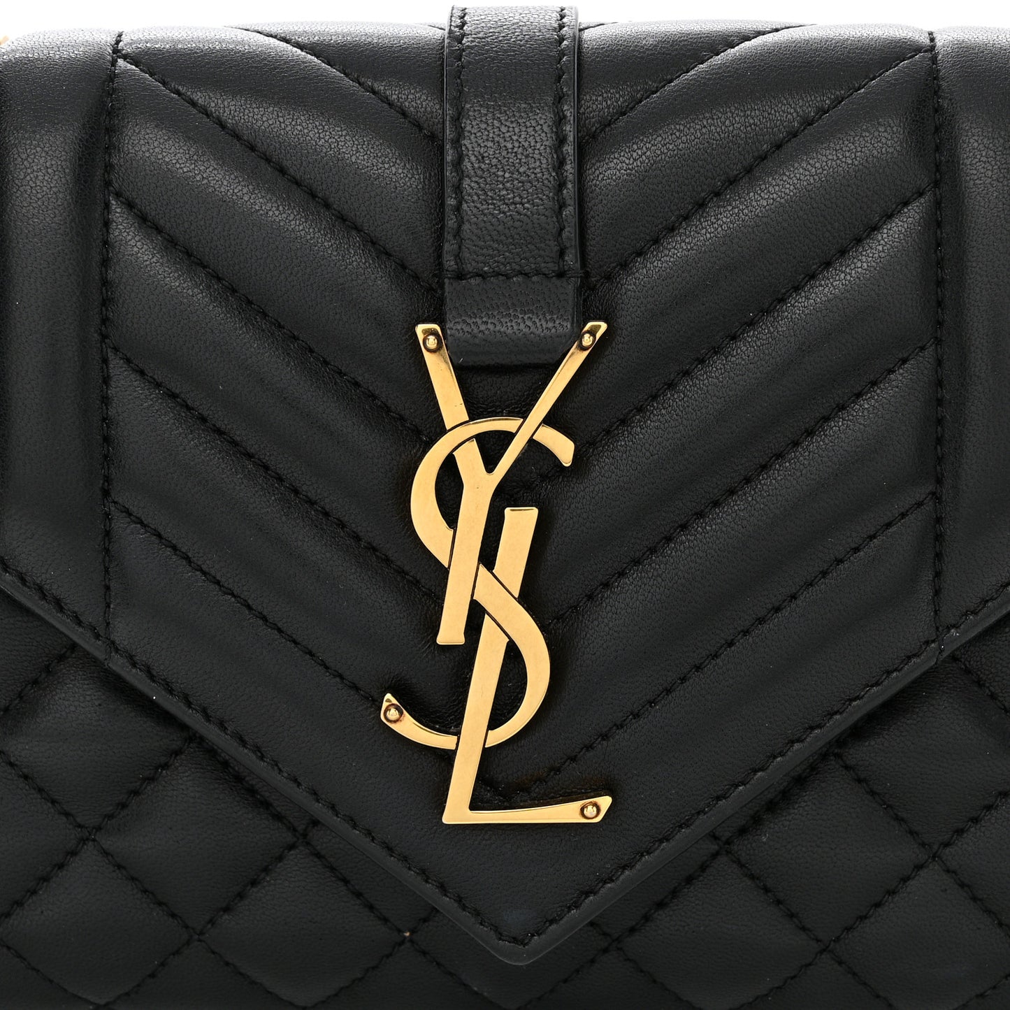 Grain De Poudre Textured Mixed Matelasse Triquilt Small Monogram Satchel Black