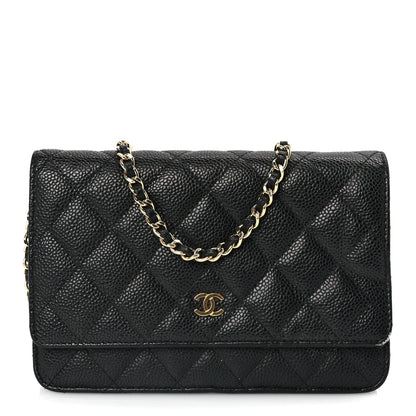 Chanel Caviar Quilted Wallet On Chain WOC Black 1 of 10