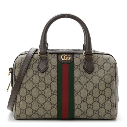 Gucci GG Supreme Monogram Web Small Ophidia Top Handle Bag Beige Ebony 1 of 10