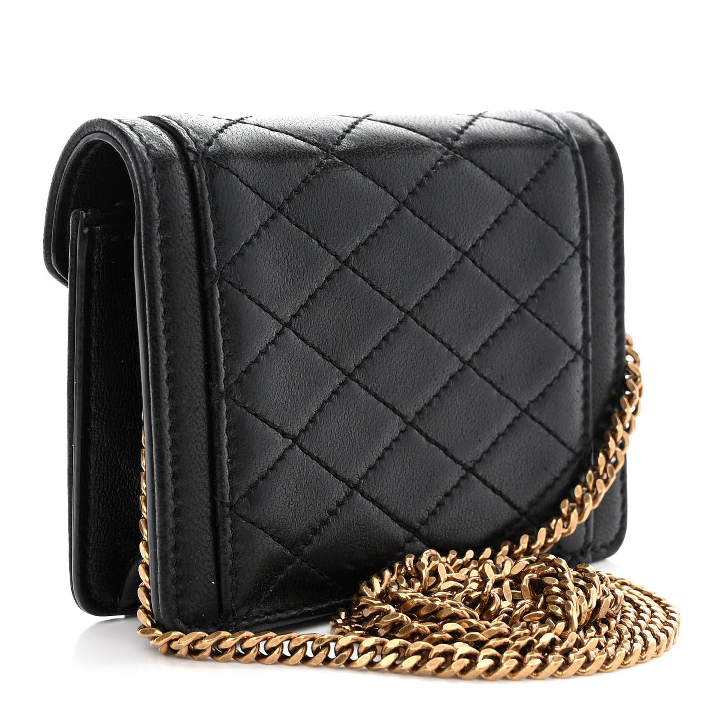 Lambskin Quilted Micro Gaby Bag Black