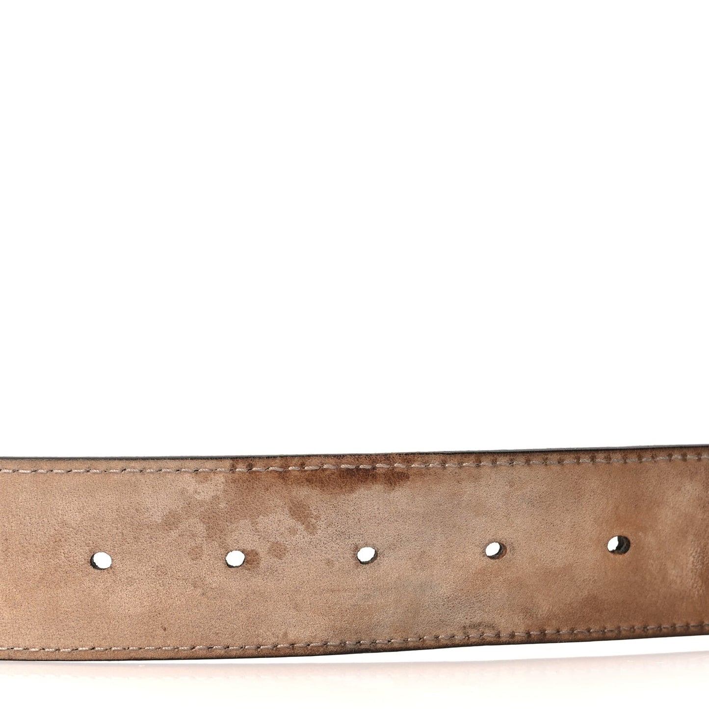 GG Supreme Monogram Selleria Calfskin Interlocking G 40mm Belt 75 30 Beige Ebony Cocoa