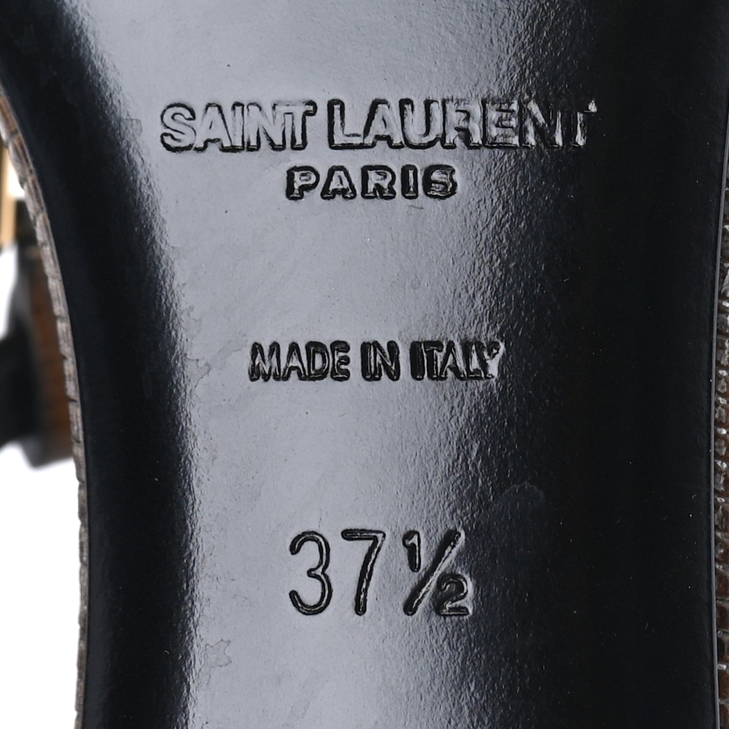 Saint Laurent Calfskin Cassandra 60 Sandals 37.5 Macadamia Brown 7 of 7