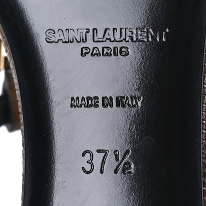 Saint Laurent Calfskin Cassandra 60 Sandals 37.5 Macadamia Brown 7 of 7