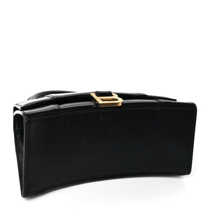 Balenciaga Shiny Box Calfskin Small Hourglass Top Handle Bag Black 3 of 11