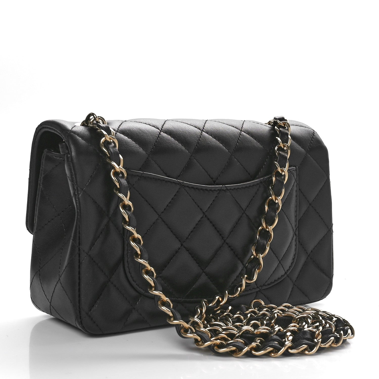 Chanel Lambskin Quilted Mini Rectangular Flap Black 2 of 11