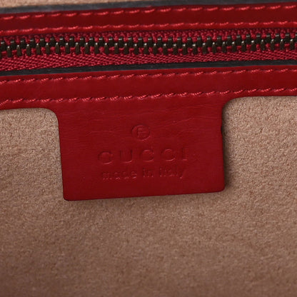 Gucci Calfskin Sylvie Web Small Queen Margaret Top Handle Bag  Blue Agata Hibiscus Red Mystic White Sugar Pink 5 of 7