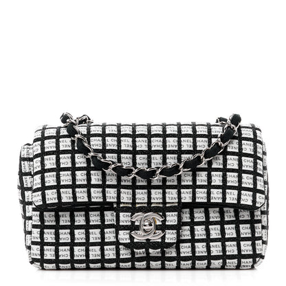 Chanel Ribbon Tweed Mini Rectangular Flap Black Ivory 1 of 12