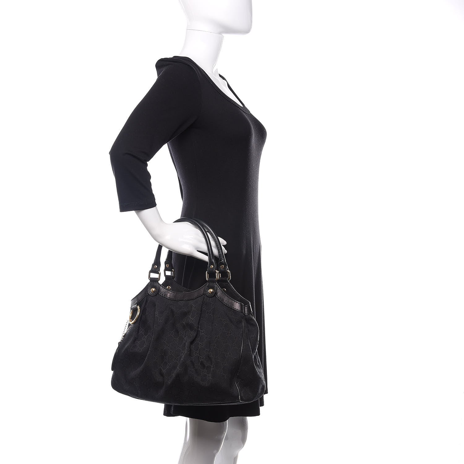 Gucci Monogram Medium Sukey Black 2 of 9