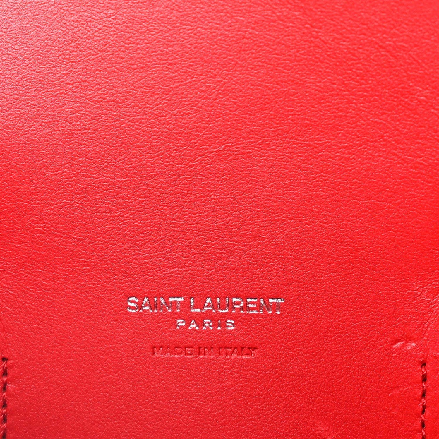 Saint Laurent Grained Calfskin Small Sac De Jour Lipstick Red 5 of 8