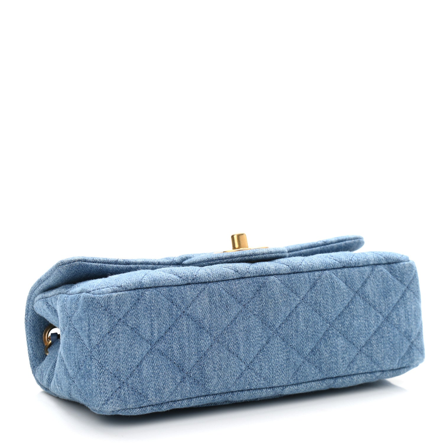 Chanel Denim Quilted Mini Pearl Crush Rectangular Flap Blue 4 of 11