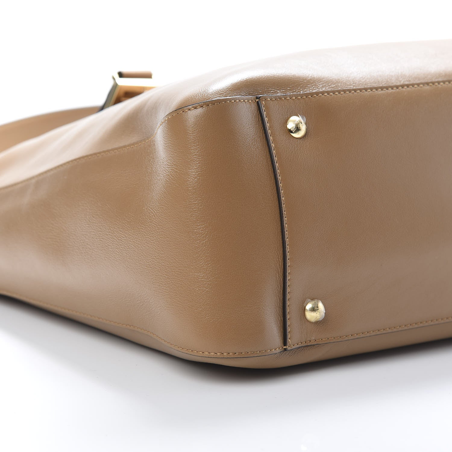 Fendi Vitello Glacier Medium FF Tote Nocciola 9 of 12