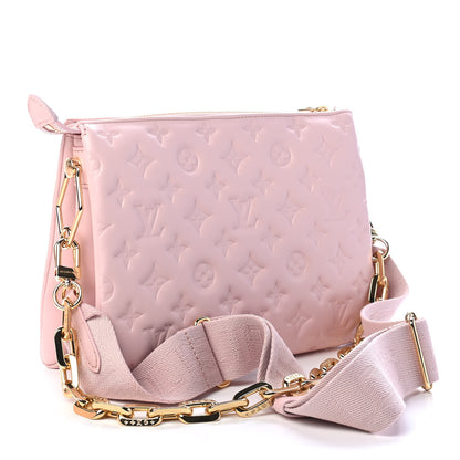 Louis Vuitton Lambskin Embossed Monogram Coussin PM Rose 3 of 8