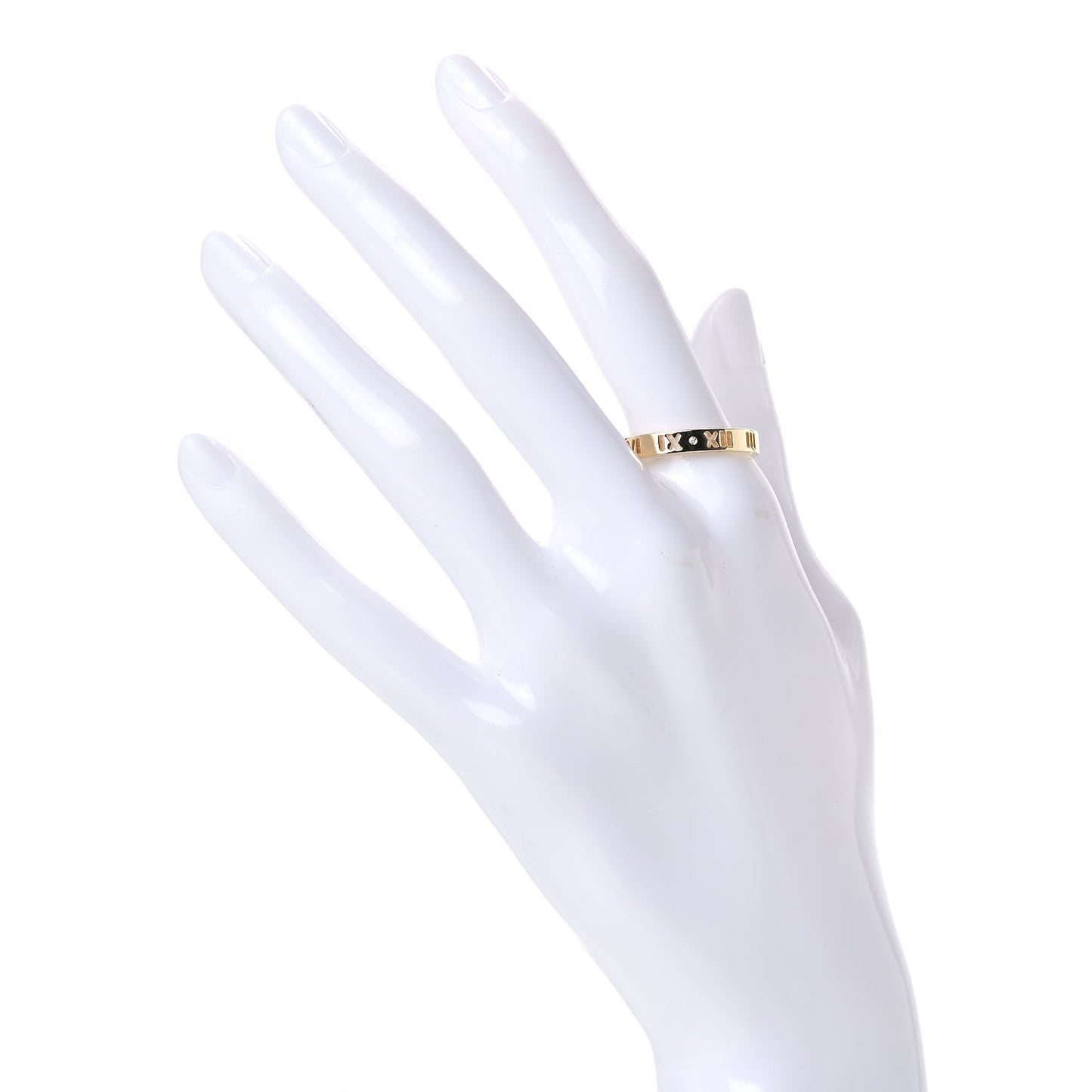 18K Yellow Gold Diamond Atlas Pierced Ring 61 9.75