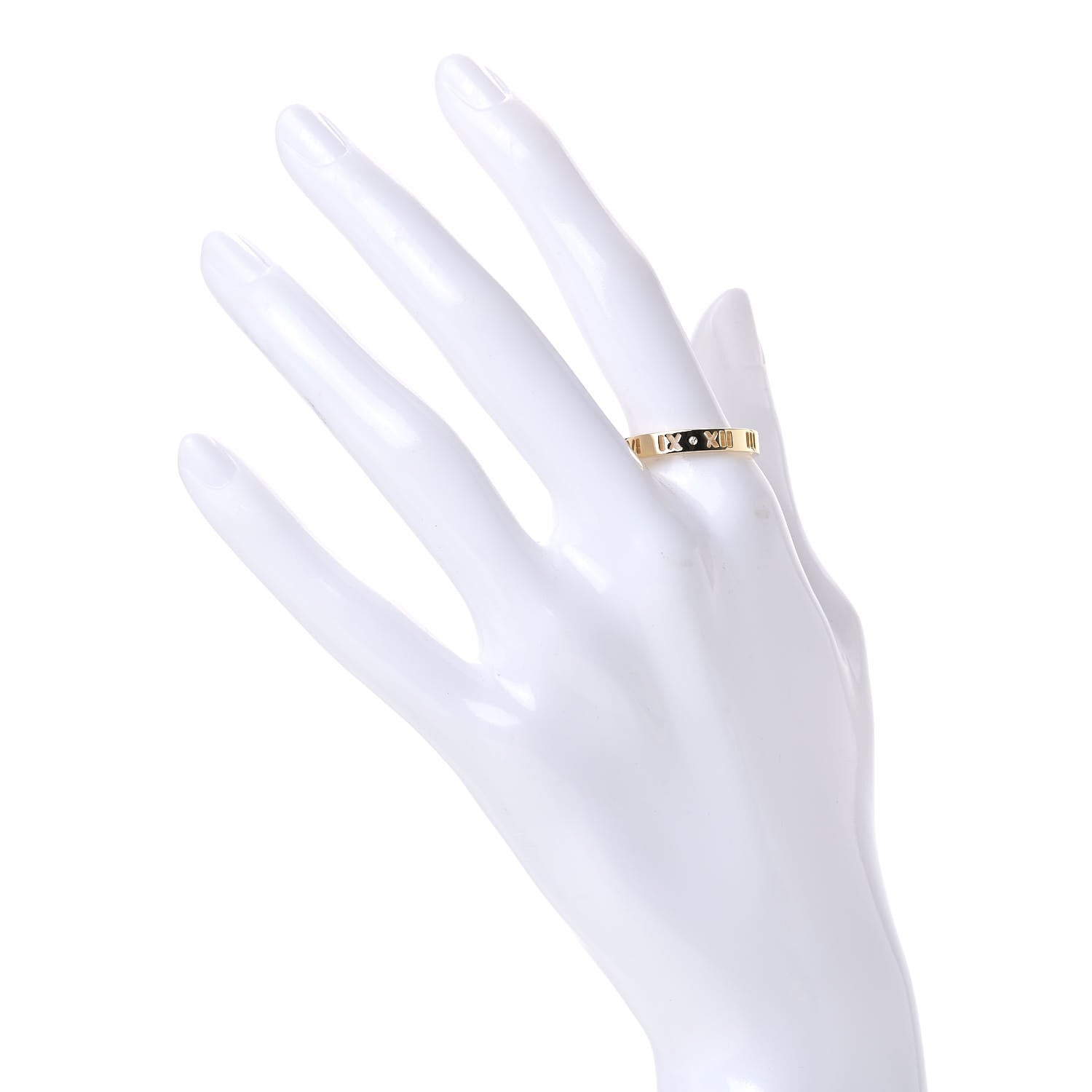 Tiffany 18K Yellow Gold Diamond Atlas Pierced Ring 61 9.75 2 of 5