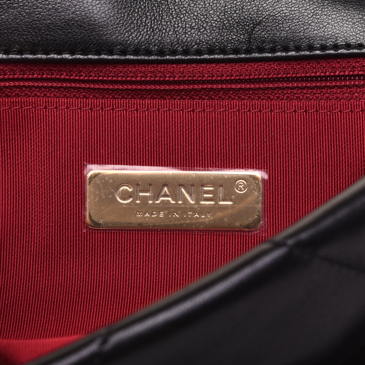 Lambskin Quilted Medium 19 Flap Black