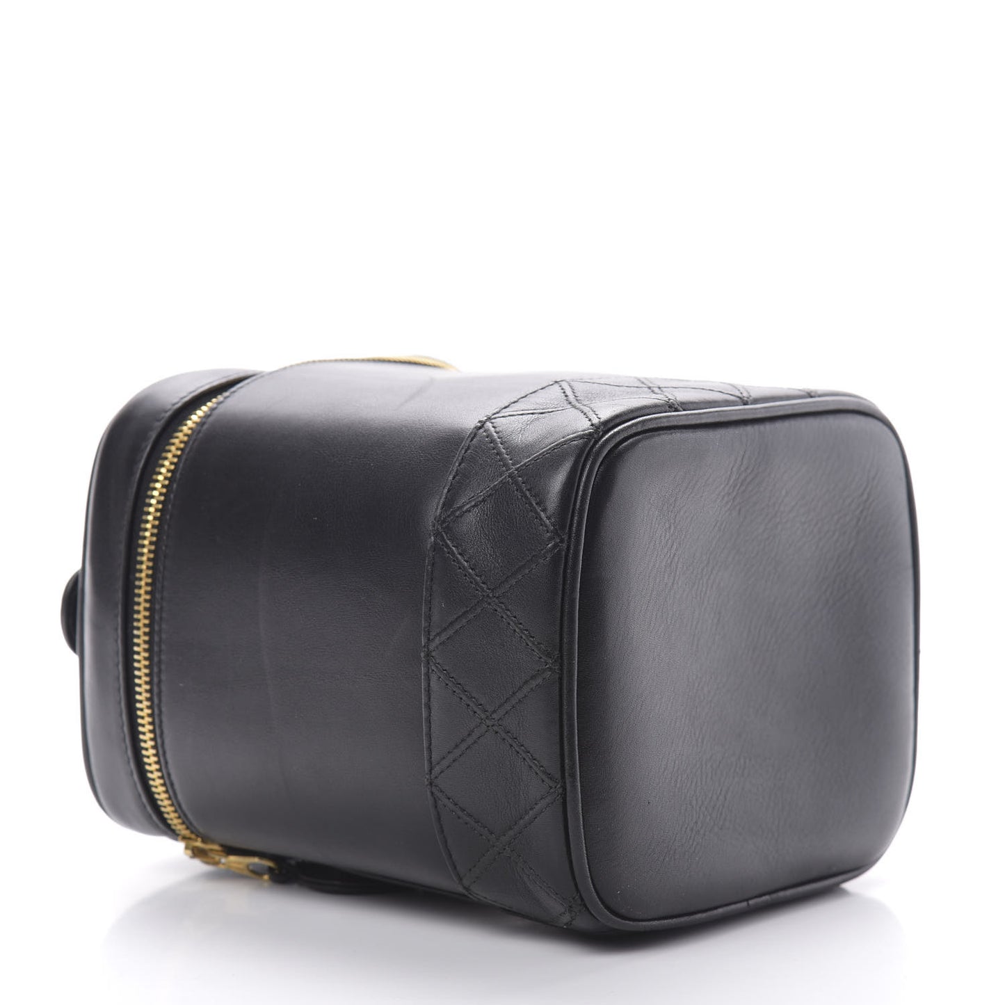 Lambskin Vanity Cosmetic Case Black
