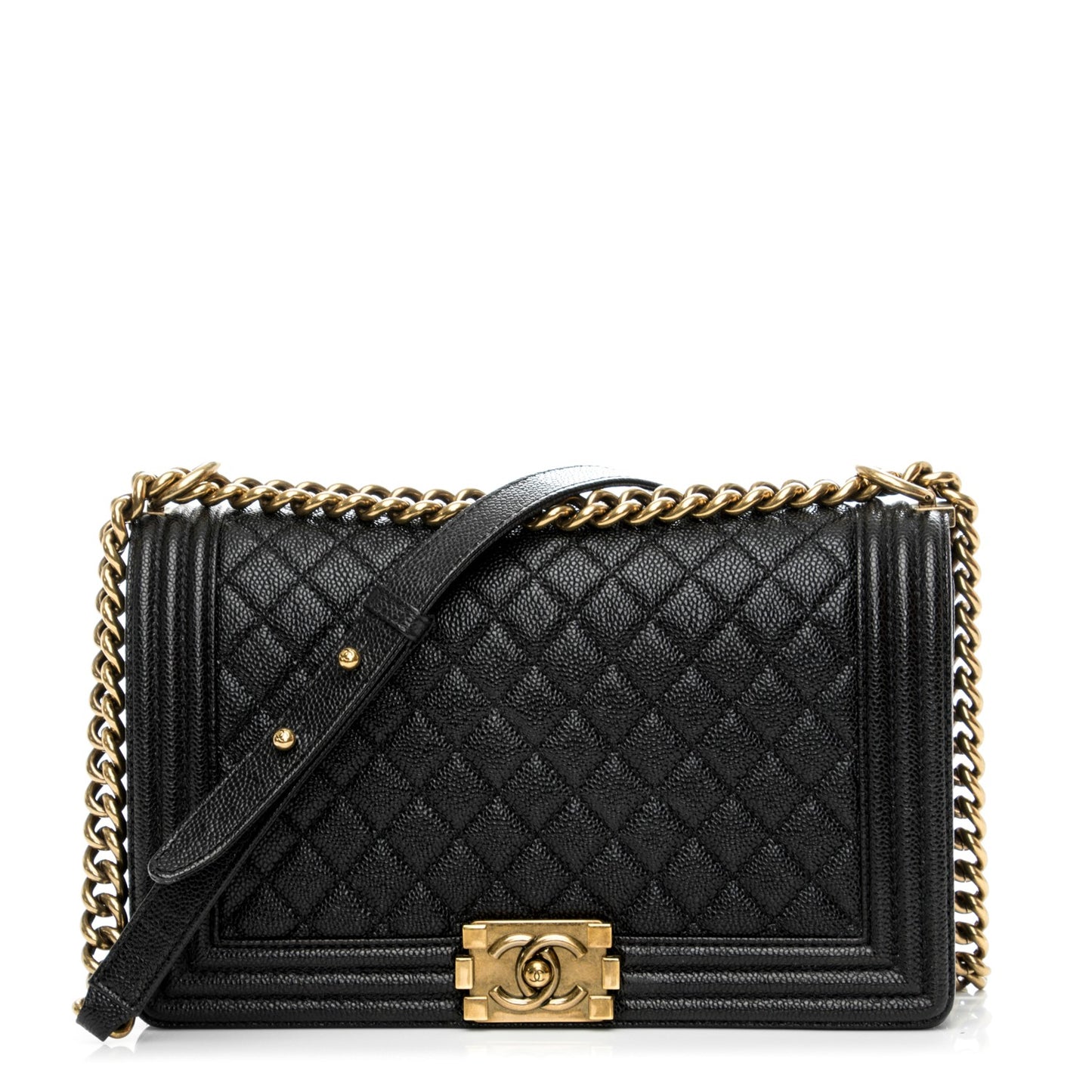 Caviar Quilted New Medium Boy Flap Black