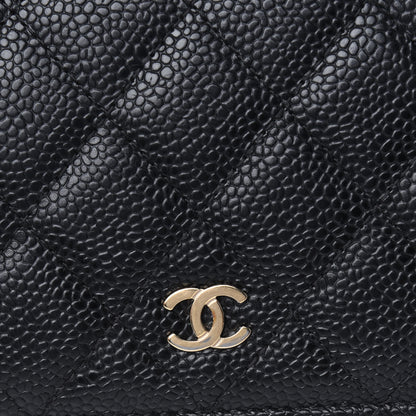 Chanel Caviar Quilted Yen Wallet Black 21 of 22