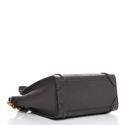 Celine Goatskin Nano Luggage Dark Taupe 4 of 10