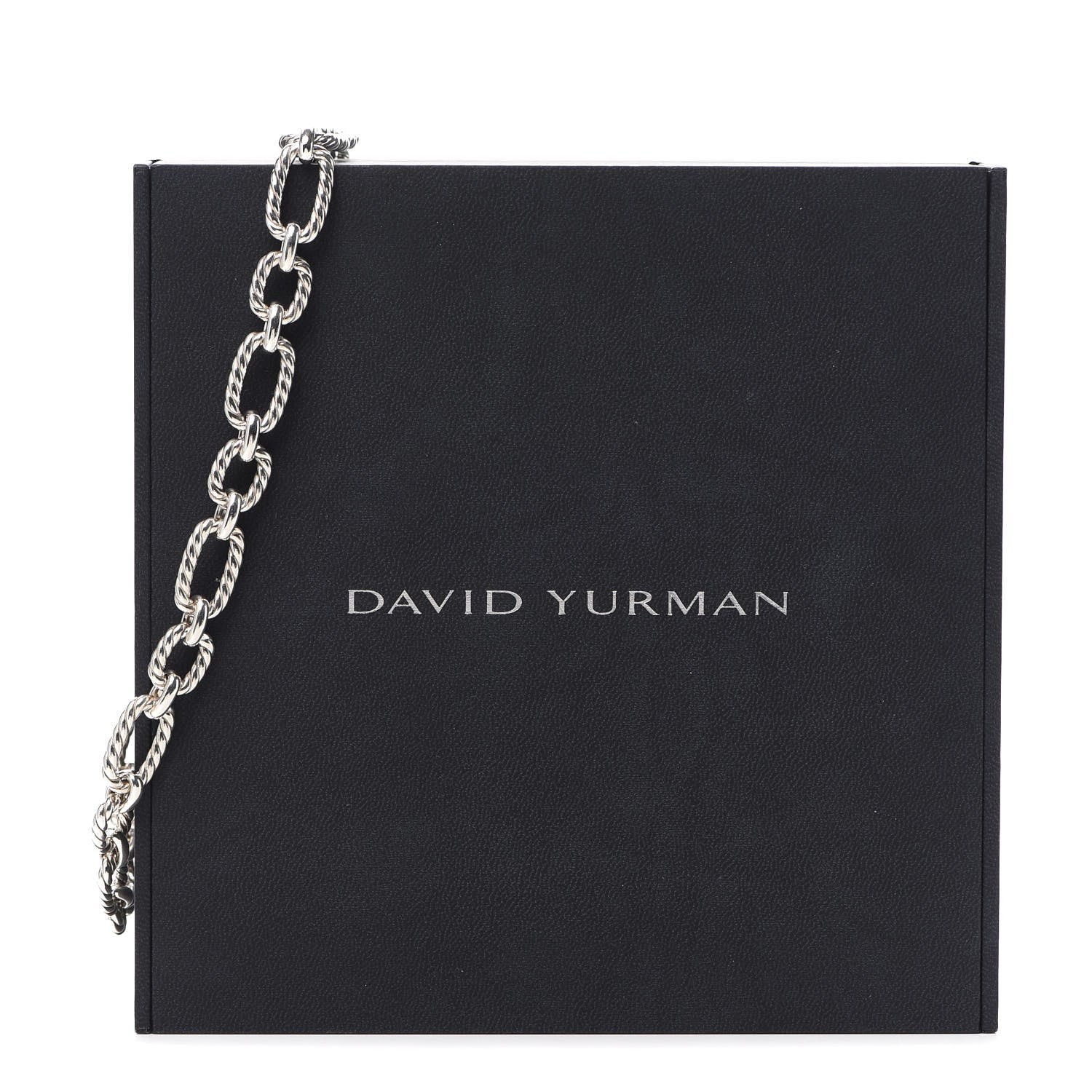 David Yurman Sterling Silver 12.5mm Cushion Link Chain Necklace 7 of 7