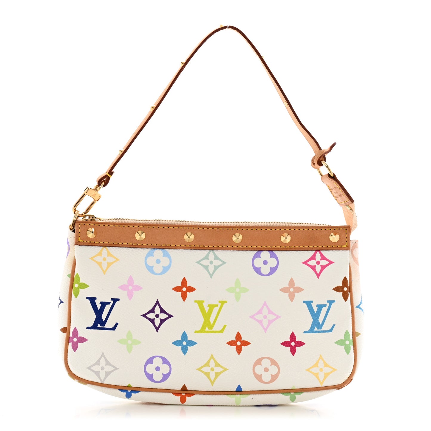 Monogram Multicolor Pochette Accessories White