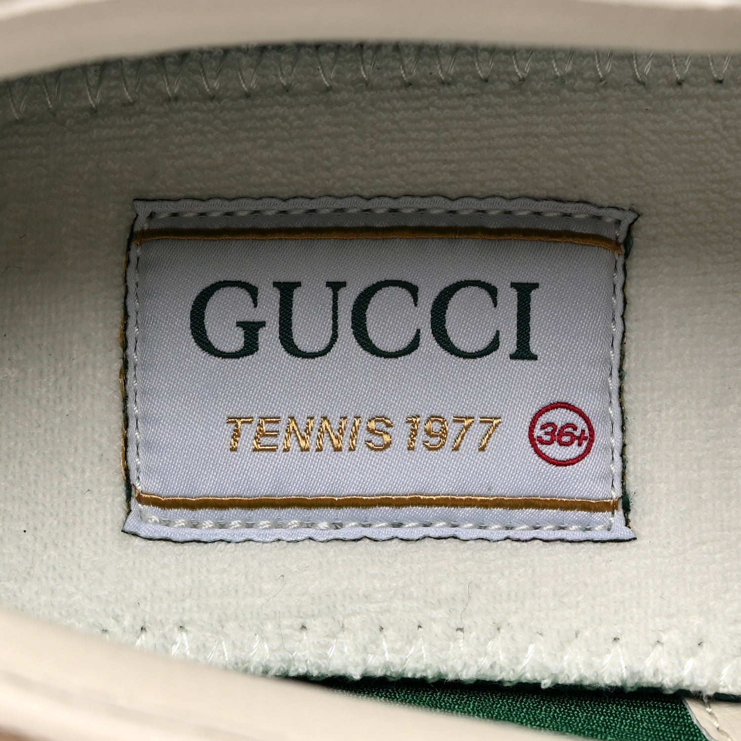 Gucci GG Monogram Womens 1977 Tennis Slip On 30mm Sneakers 36.5 Beige Ebony Mystic White 7 of 11